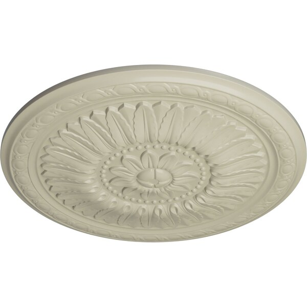 Temple Ceiling Medallion (Fits Canopies Up To 9 1/4), Hand-Painted Clear Yellow, 24OD X 1 5/8P